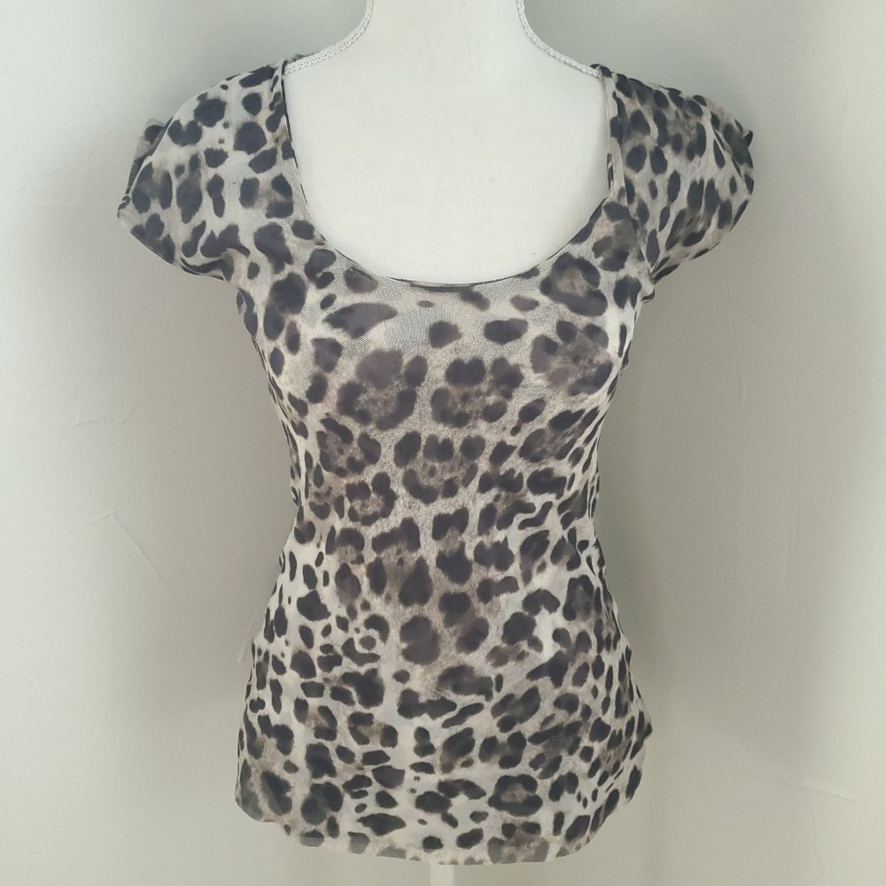 Bebe Leopard Print Top